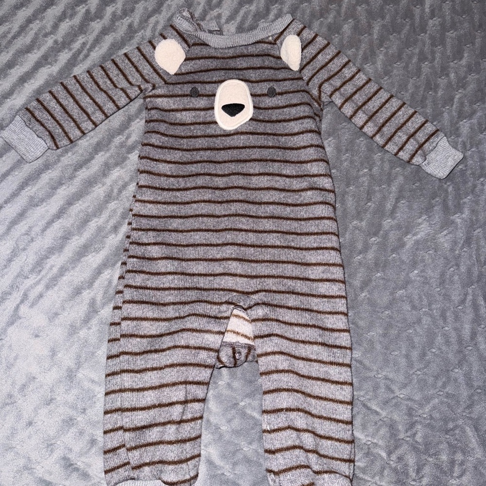 Striped Bear Design Kids One Piece
